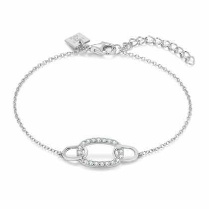 Bracelets | Bracelet en Argent, Ovale, Zirconia Blanc – Femmes Bijoux Blanc