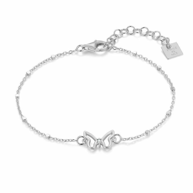 Bracelets | Bracelet en Argent, Papillon Blanc – Femmes Bijoux Blanc