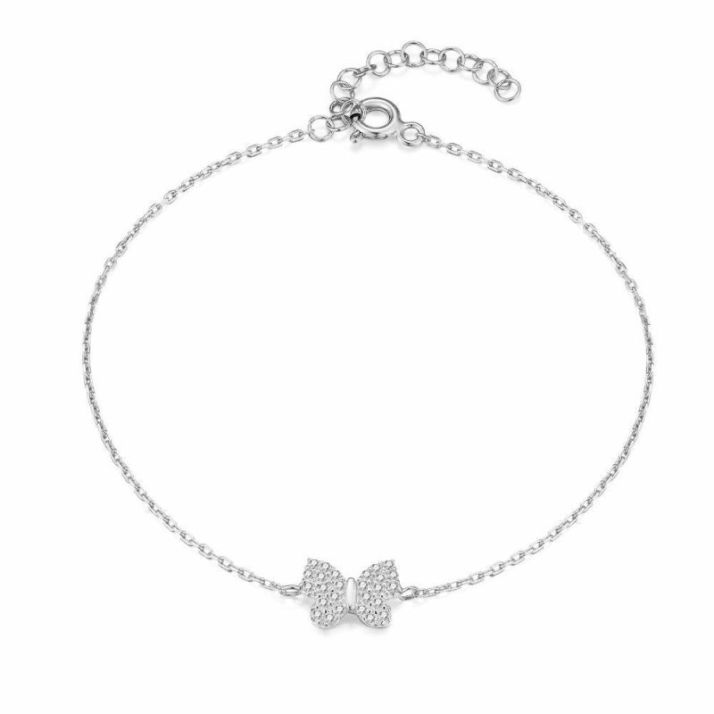 Bracelets | Bracelet en Argent, Papillon, Zircons Blancs – Femmes Bijoux Bracelets