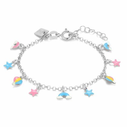 Bracelets | Bracelet en Argent, Pendentifs Émail Multi – Enfants Bijoux Bracelets