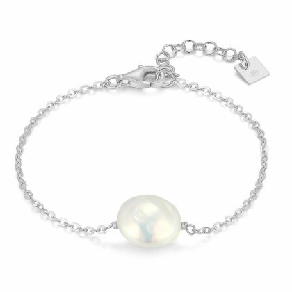 Bracelets | Bracelet en Argent, Perle Blanc – Femmes Bijoux Blanc