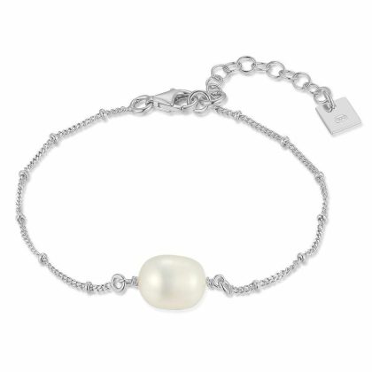 Bracelets | Bracelet en Argent, Perle D’Eau Douce Blanc – Femmes Bijoux Blanc