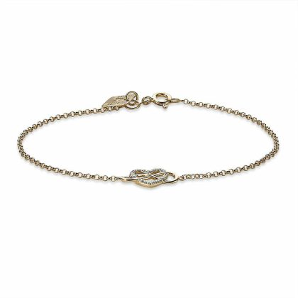 Bracelets | Bracelet en Argent Plaqué Or 18Ct, Coeur et Infinity Blanc – Femmes Bijoux Blanc