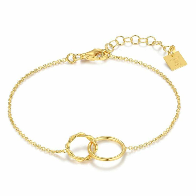 Bracelets | Bracelet en Argent Plaqué Or 18Ct, Double Cercle Pas de couleur – Femmes Bijoux Bracelets