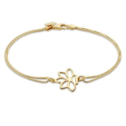 Bracelets | Bracelet en Argent Plaqué Or 18Ct, Fleur de Lotus Pas de couleur – Femmes Bijoux Bracelets