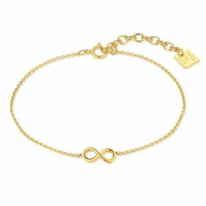 Bracelets | Bracelet en Argent Plaqué Or 18Ct, Infinity Pas de couleur – Femmes Bijoux Bracelets