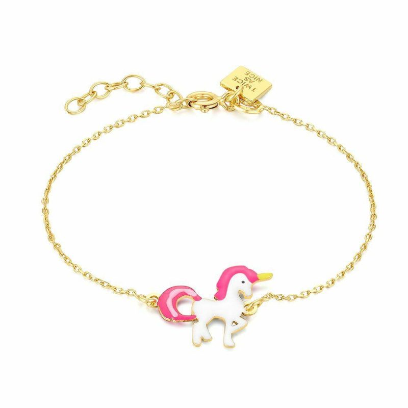 Bracelets | Bracelet en Argent Plaqué Or 18Ct, Licorne Multi – Enfants Bijoux Bracelets