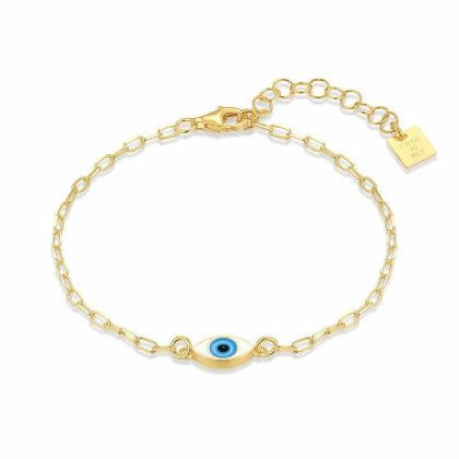 Bracelets | Bracelet en Argent Plaqué Or 18Ct, Oeuil Multi – Femmes Bijoux Bracelets