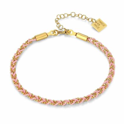 Bracelets | Bracelet en Argent Plaqué Or 18Ct, Rose Rose – Femmes Bijoux Bracelets