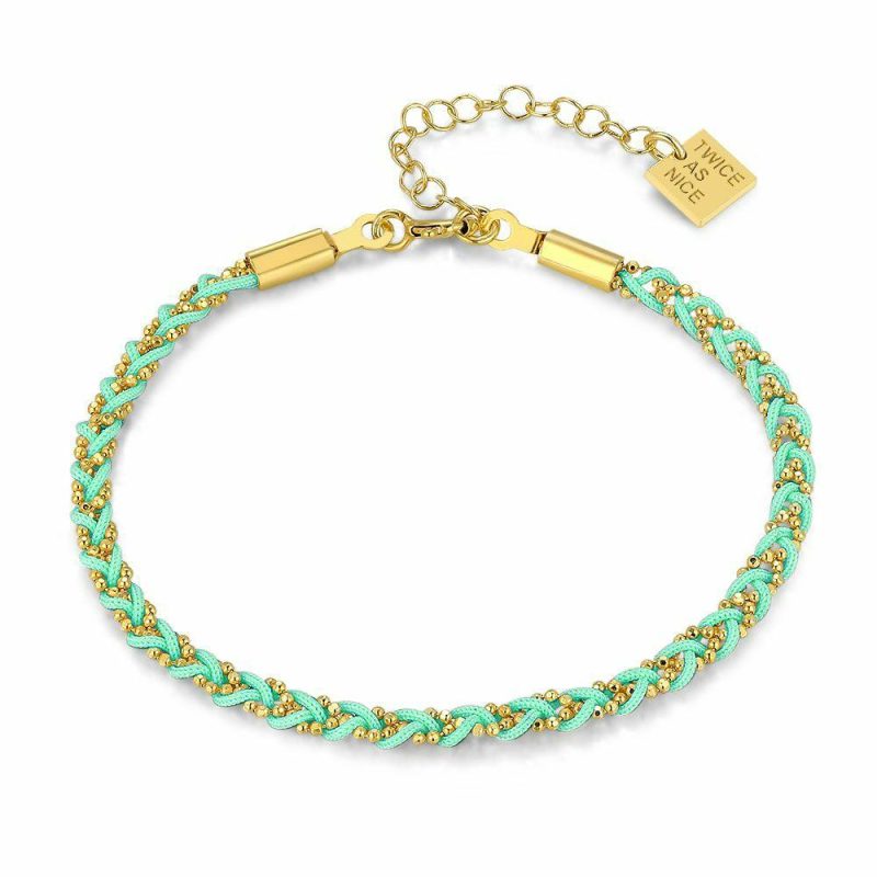 Bracelets | Bracelet en Argent Plaqué Or 18Ct, Turquoise Turquoise – Femmes Bijoux Bracelets