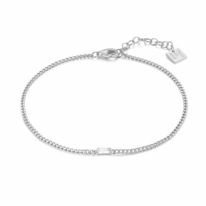 Bracelets | Bracelet en Argent, Rectangle, Zirconia Blanc – Femmes Bijoux Blanc