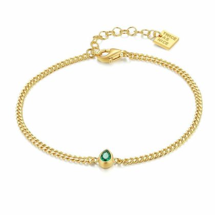 Bracelets | Bracelet en Argent, Ton Or, Zircon Vert en Forme de Goutte Vert – Femmes Bijoux Bracelets