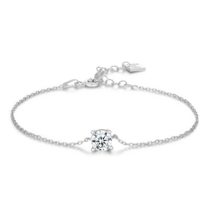 Bracelets | Bracelet en Argent, Zircon 6 mm Blanc – Femmes Bijoux Blanc