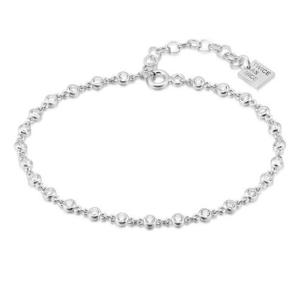 Bracelets | Bracelet en Argent, Zircons Blancs 3 mm Zilverkleur – Femmes Bijoux Bracelets