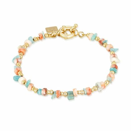 Bracelets | Bracelet Haute Fantaisie, Amazonite, Pierres Rouges Rouge – Femmes Bijoux Bracelets