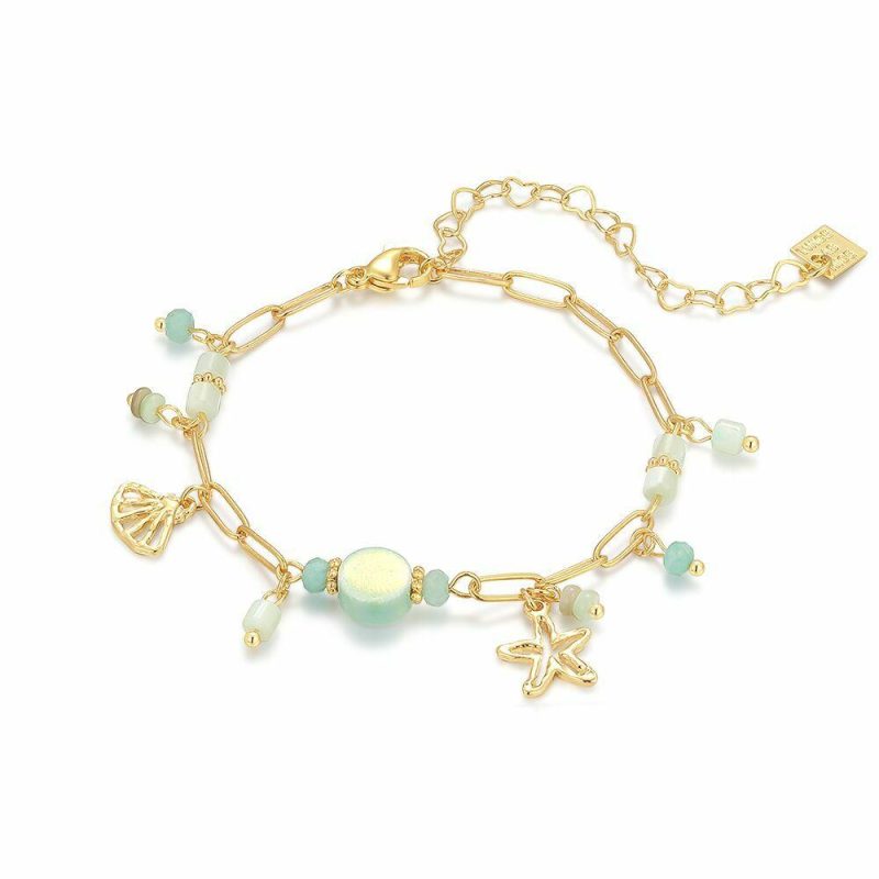 Bracelets | Bracelet Haute Fantaisie, Étoile de Mer et Coquille Bleu ciel – Femmes Bijoux Bleu ciel