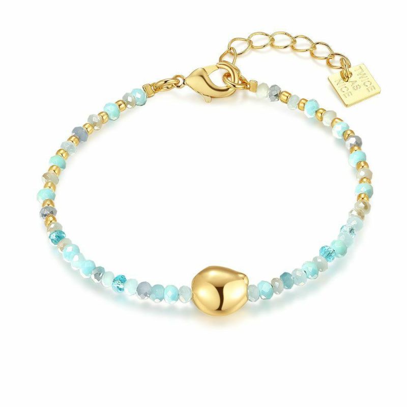 Bracelets | Bracelet Haute Fantaisie, Perles de Verre Bleues Bleu ciel – Femmes Bijoux Bleu ciel