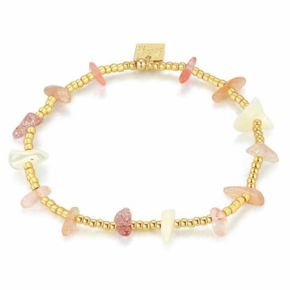 Bracelets | Bracelet Haute Fantaisie, Pierres Semi-Précieuses Roses Rose – Femmes Bijoux Bracelets