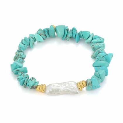 Bracelets | Bracelet Haute Fantaisie, Turquoise et Perle Turquoise – Femmes Bijoux Bracelets