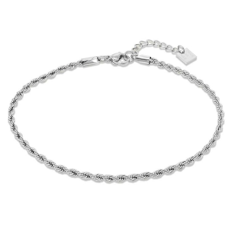 Chaînes | Bracelet en Acier Poli, Chaîne Torsadé, 2,3 mm Zilverkleur – Femmes Bijoux Chaînes