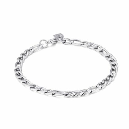 Chaînes | Bracelet en Acier Poli, Figaro, 5 mm Zilverkleur – Femmes/Hommes Bijoux Chaînes