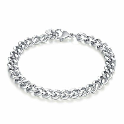 Chaînes | Bracelet en Acier Poli, Gourmette Pas de couleur – Femmes/Hommes Bijoux Chaînes