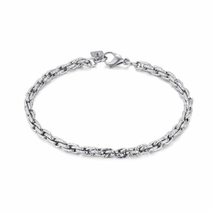 Chaînes | Bracelet en Acier Poli, Maillons Tressés, 4.5 mm Zilverkleur – Femmes/Hommes Bijoux Chaînes