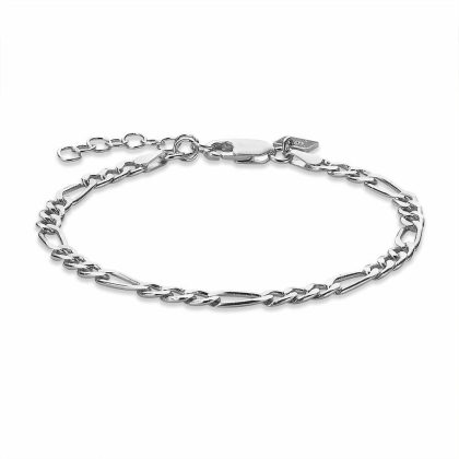 Chaînes | Bracelet en Argent, Chaîne Figaro, 4 mm – Femmes Bijoux Chaînes