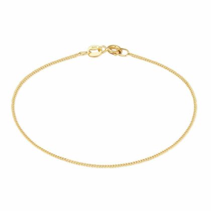 Chaînes | Bracelet en Argent Plaqué Or 18Ct, Gourmette Pas de couleur – Femmes Bijoux Chaînes