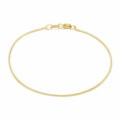 Chaînes | Bracelet en Argent Plaqué Or 18Ct, Queu de Rat Pas de couleur – Femmes Bijoux Chaînes