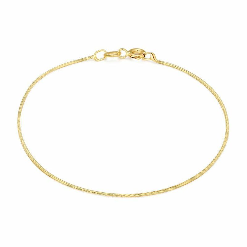 Chaînes | Bracelet en Argent Plaqué Or 18Ct, Queu de Rat Pas de couleur – Femmes Bijoux Chaînes