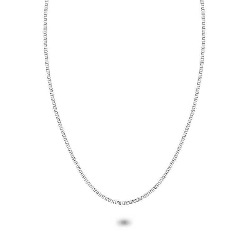 Chaînes | Collier en Acier Poli, Châine Maille Ventinienne 2,5 mm Zilverkleur – Femmes Bijoux Chaînes