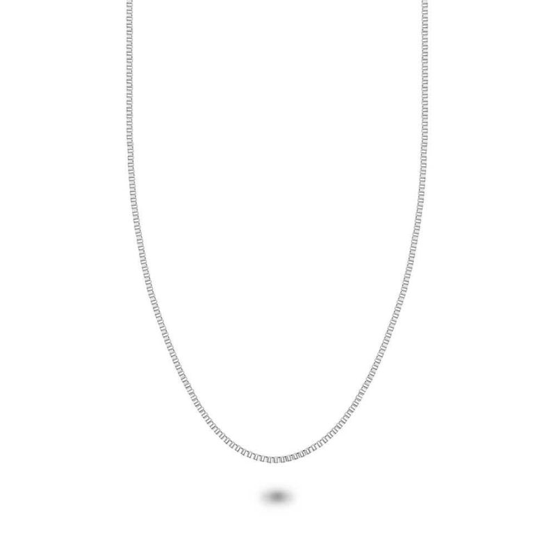 Chaînes | Collier en Acier Poli, Châine Maille Ventinienne 2,5 mm Zilverkleur – Femmes Bijoux Chaînes