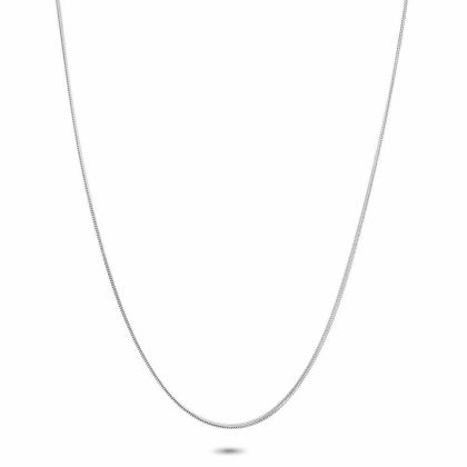 Chaînes | Collier en Argent, Chaîne Serpent, Carré, 1 mm Pas de couleur – Femmes Bijoux Chaînes