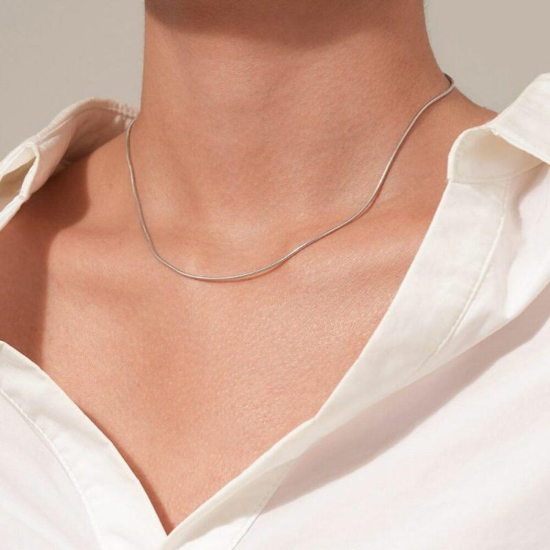 Chaînes | Collier en Argent, Queue de Rat Pas de couleur – Femmes Bijoux Chaînes