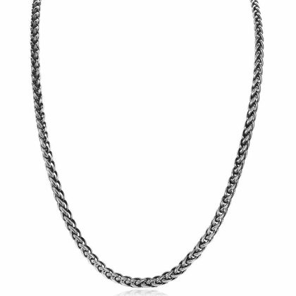 Colliers | Collier en Acier, Maille Palmier – Hommes Bijoux Colliers