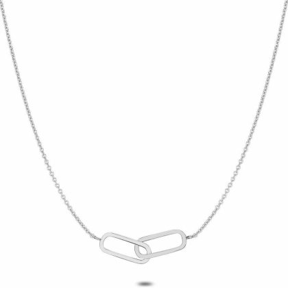 Colliers | Collier en Argent, 2 Maillons Ovales Pas de couleur – Femmes Bijoux Colliers