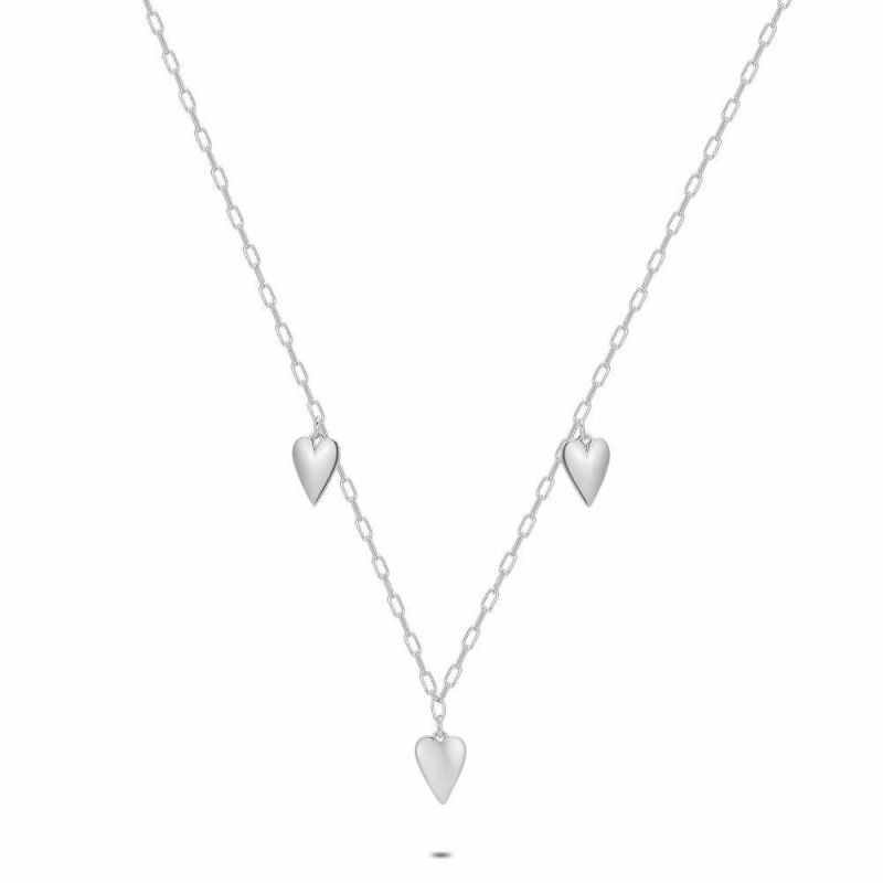 Colliers | Collier en Argent, 3 Coeurs Pas de couleur – Femmes Bijoux Colliers