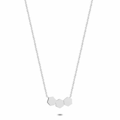 Colliers | Collier en Argent, 3 Hexagones Pas de couleur – Femmes Bijoux Colliers