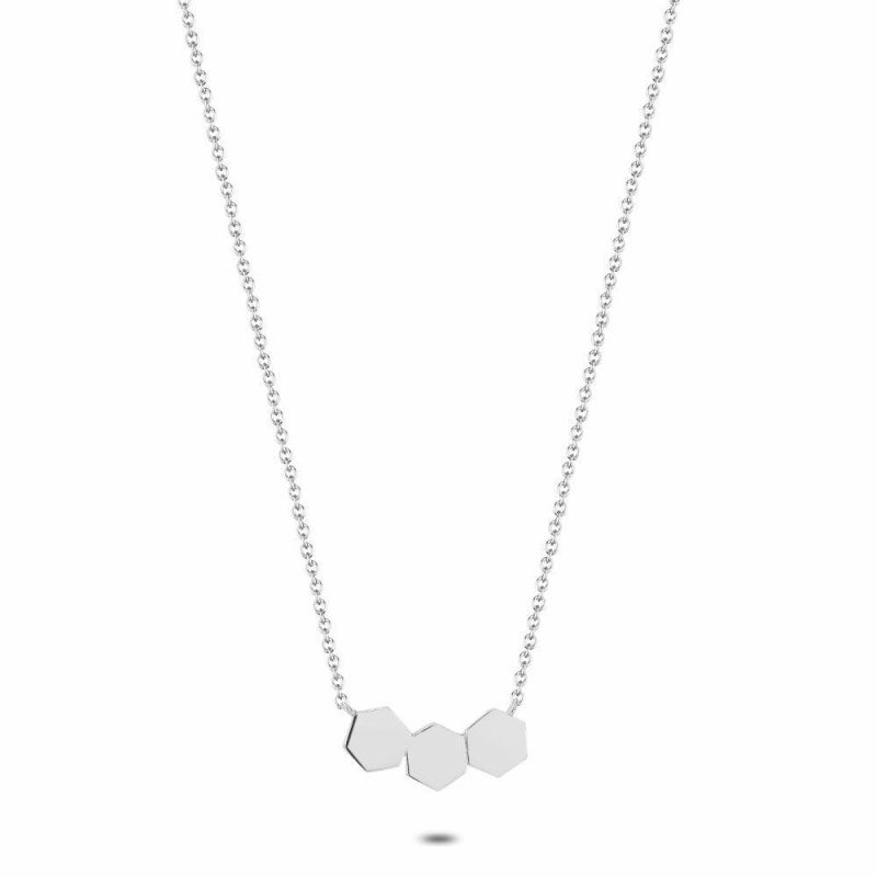 Colliers | Collier en Argent, 3 Hexagones Pas de couleur – Femmes Bijoux Colliers