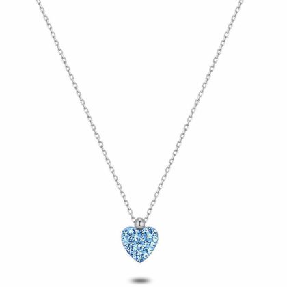 Colliers | Collier en Argent, Coeur, Cristaux Bleu Ciel Bleu ciel – Femmes Bijoux Bleu ciel