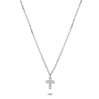 Colliers | Collier en Argent, Croix, 1 Cm Zilverkleur – Femmes Bijoux Colliers