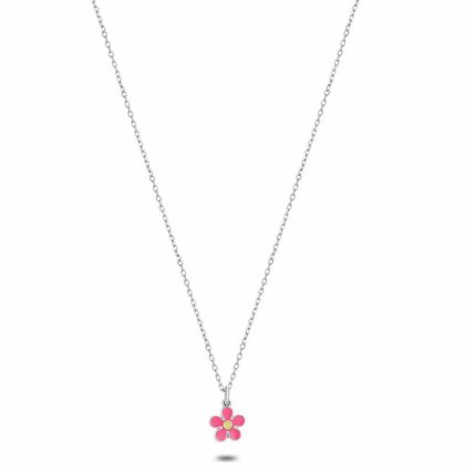 Colliers | Collier en Argent, Fleur Fuchsia Rose – Enfants Bijoux Colliers