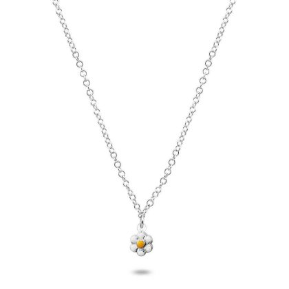 Colliers | Collier en Argent, Fleur, Jaune et Blanc Jaune – Enfants Bijoux Colliers