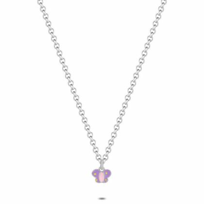 Colliers | Collier en Argent, Papillon Mauve Mauve – Enfants Bijoux Colliers