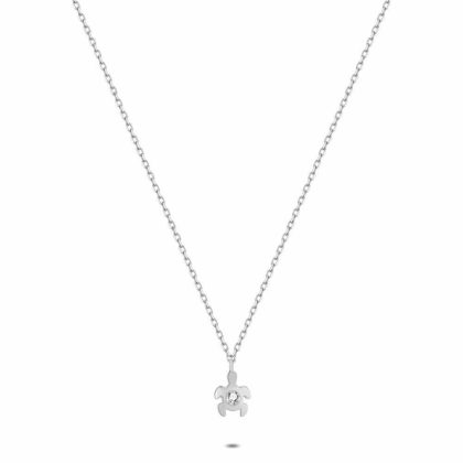 Colliers | Collier en Argent, Petite Tortue Blanc – Femmes Bijoux Blanc