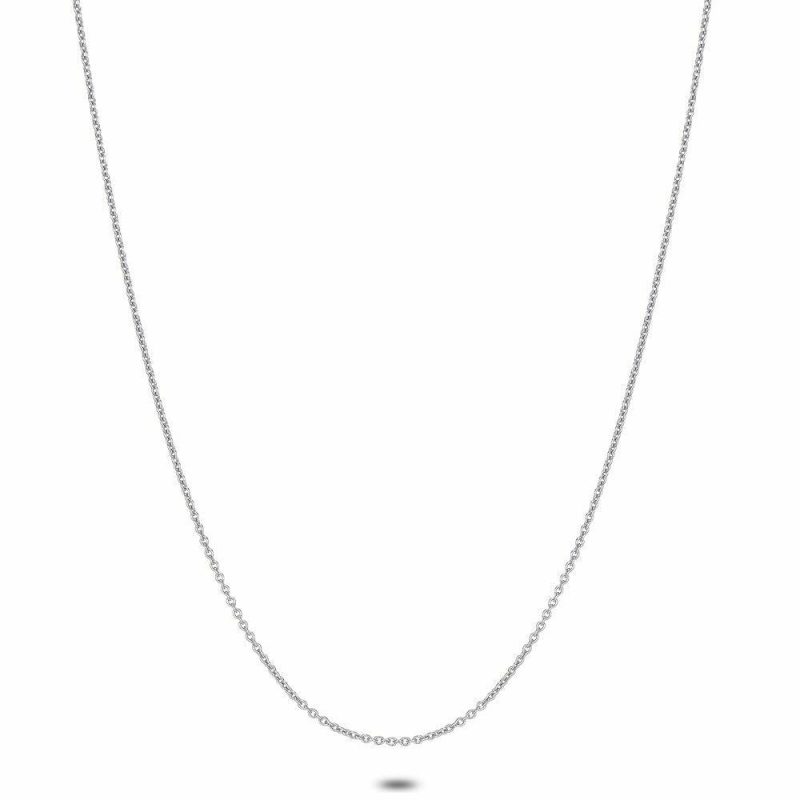 Colliers | Collier en Argent, Petits Maillons Ovales Pas de couleur – Femmes Bijoux Colliers