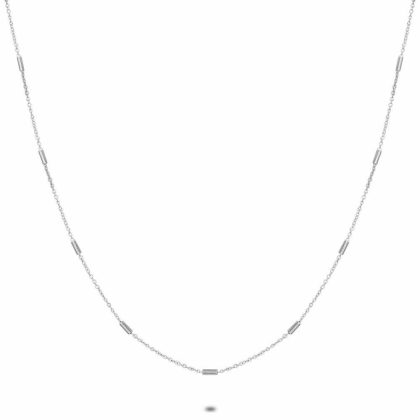 Colliers | Collier en Argent, Petits Tubes Zilverkleur – Femmes Bijoux Colliers