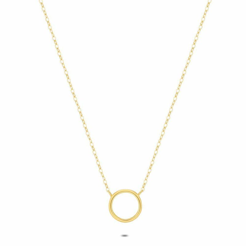 Colliers | Collier en Argent Plaqué Or 18Ct, Cercle Pas de couleur – Femmes Bijoux Colliers