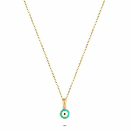 Colliers | Collier en Argent Plaqué Or 18Ct, Nazar Turquoise – Femmes Bijoux Colliers